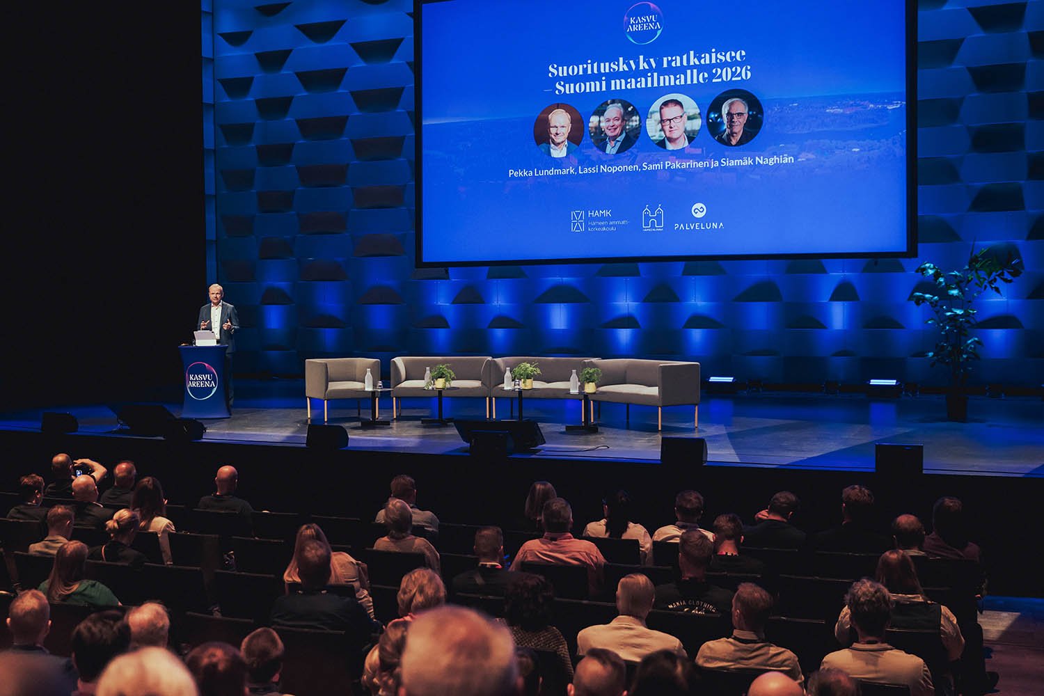 Lundmark Kasvuareenan lavalla vuonna 2026 